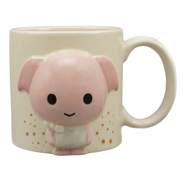 Cana - Harry Potter Kawaii - Dobby, Ceramica, 350 ml, Bej