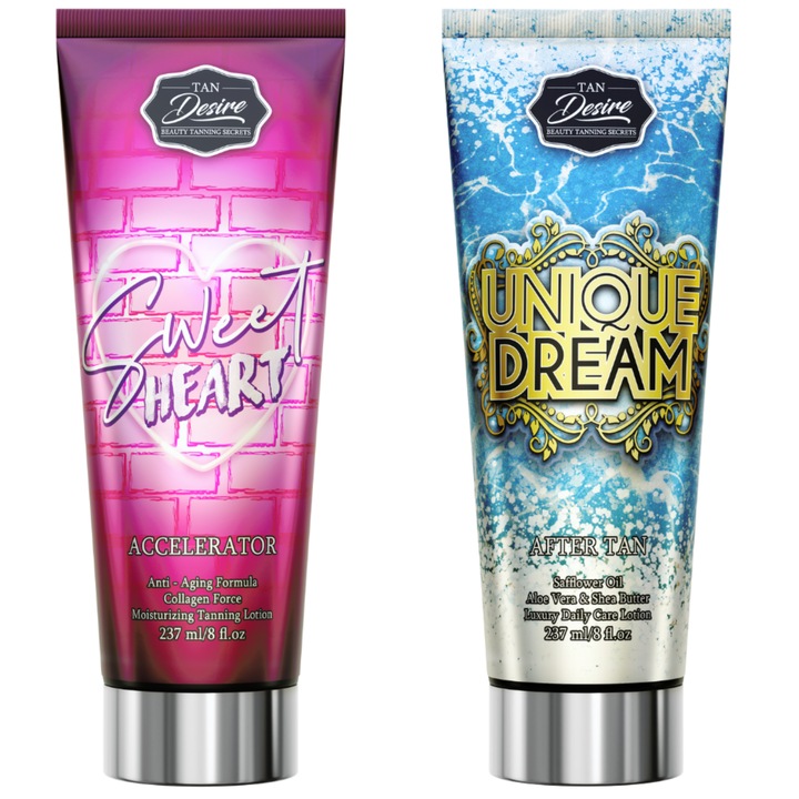 Ускорител за тен Tan Desire Sweet Heart + Unique Dream After Sun