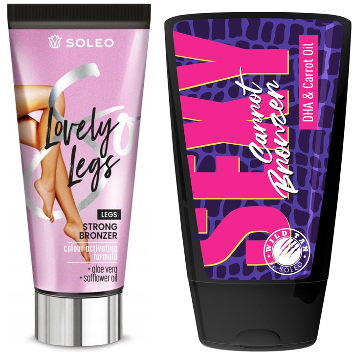 Set bronzare, Soleo, Lovely Legs + Wild Tan Sexy, 2 bucati