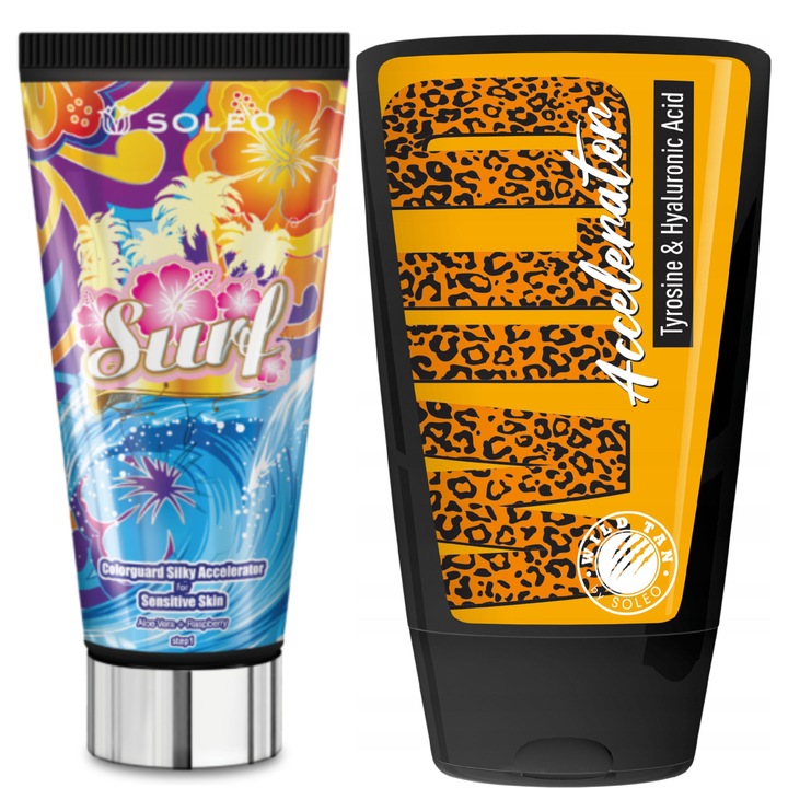 Set acceleratore de opalare, Soleo Surf, 150ml + Wild Tan Wild, 125ml