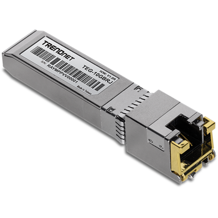 RJ45 SFP+ модул, 1/2.5/5/10G, 100/50/50/30m - TRENDnet TEG-10GBRJ