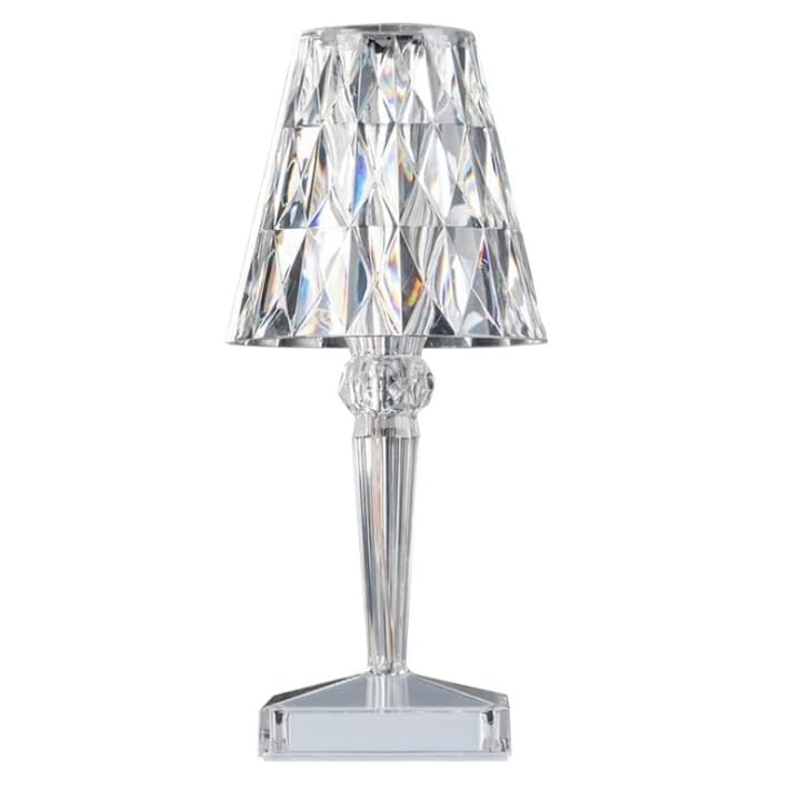 Lampa de masa decorativa, Mindblower, Crystal Deluxe Art World, culoare cristal
