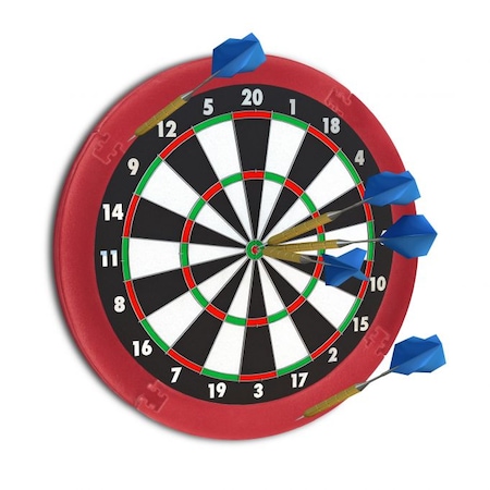Panou protectie darts Relaxdays, rosu, 55 cm