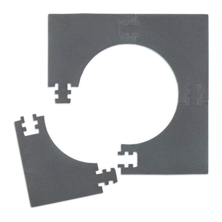 Защитна дъска за дартс, Relaxdays, сива, 71 x 71 x 3 см