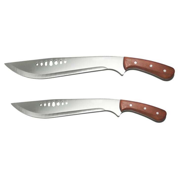 Set doua macete de vanatoare DEPOX®, Age of Safari, otel inoxidabil, maro