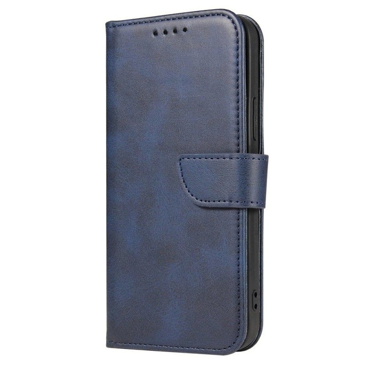 Капак, съвместим с Oppo Reno10 Pro 5G, Fancy Book Ecological Leather, Navy Blue, Atlas