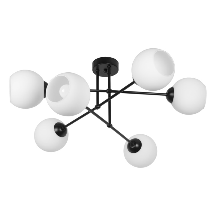 Полилей Lightstyle Компас G, 6xE27, Черен