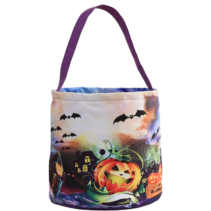 AMRINUGL Halloween táska, LED, 23x24cm