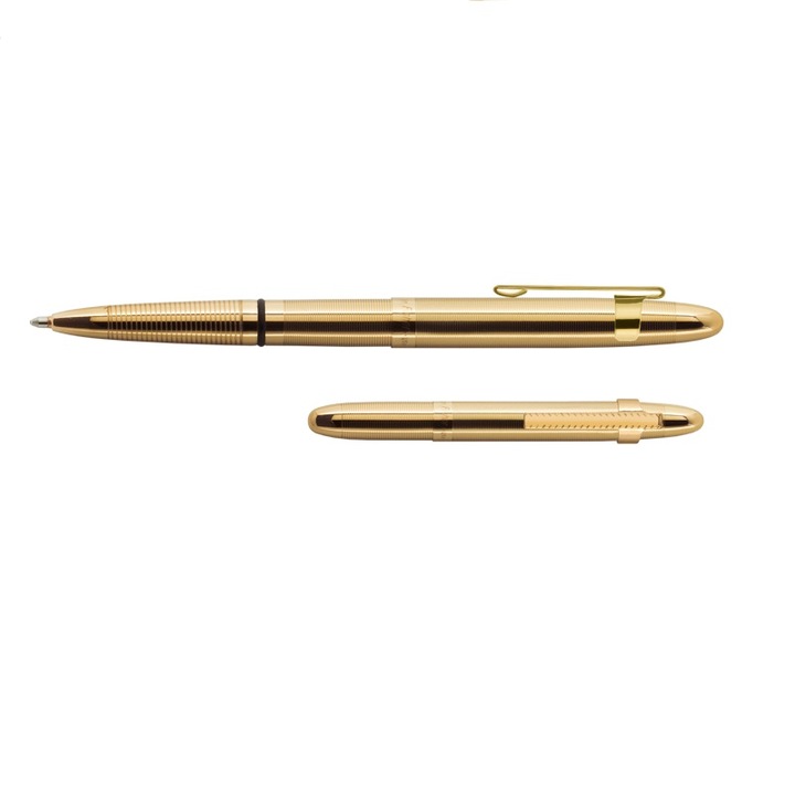 Химикалка Fisher Space Pen Lacquered Brass Bullet 400GGCL, Подаръчна кутия