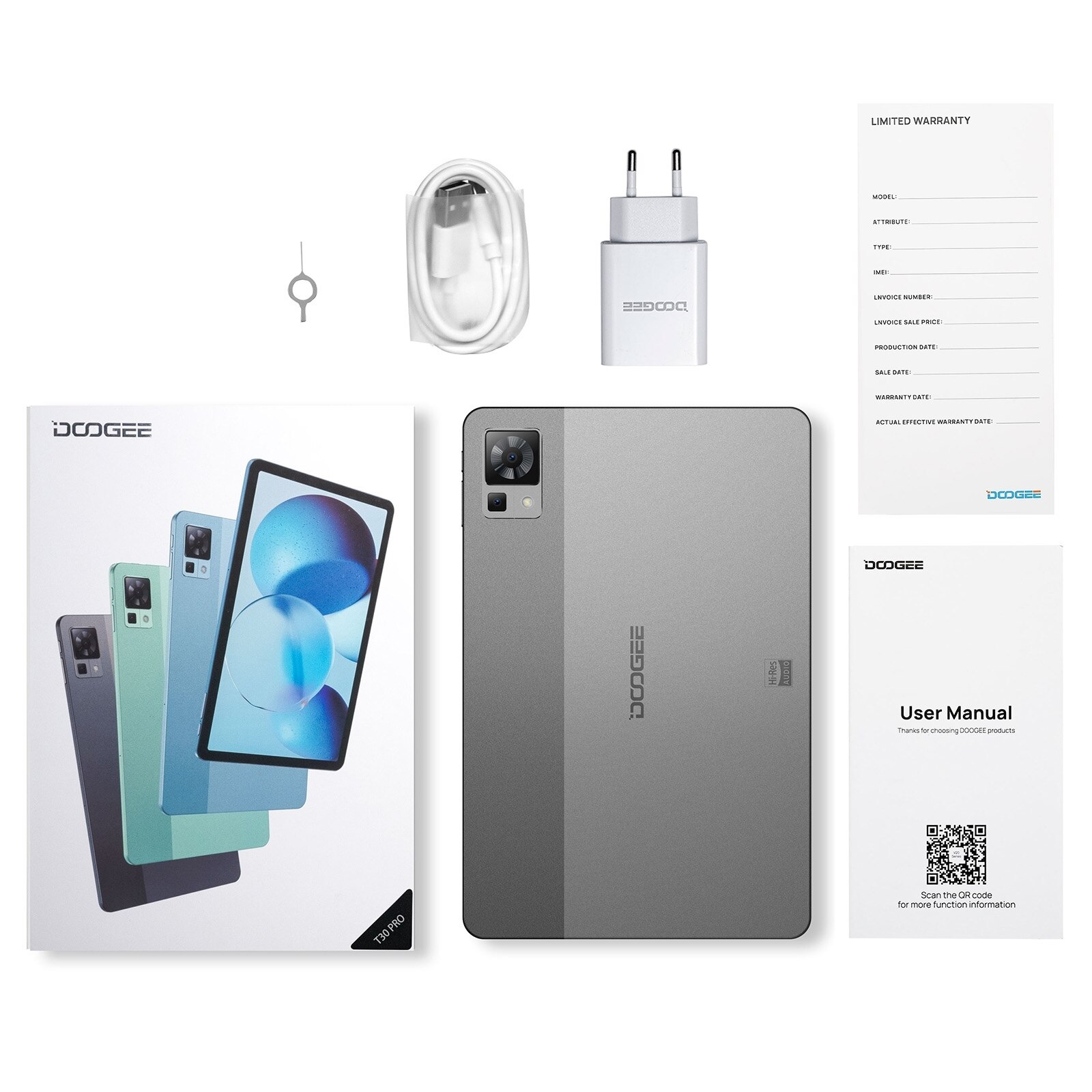 Tableta, Doogee, T30 PRO, 4G LTE, Camera 20 + 2/8MP, 8.580mAh, 11