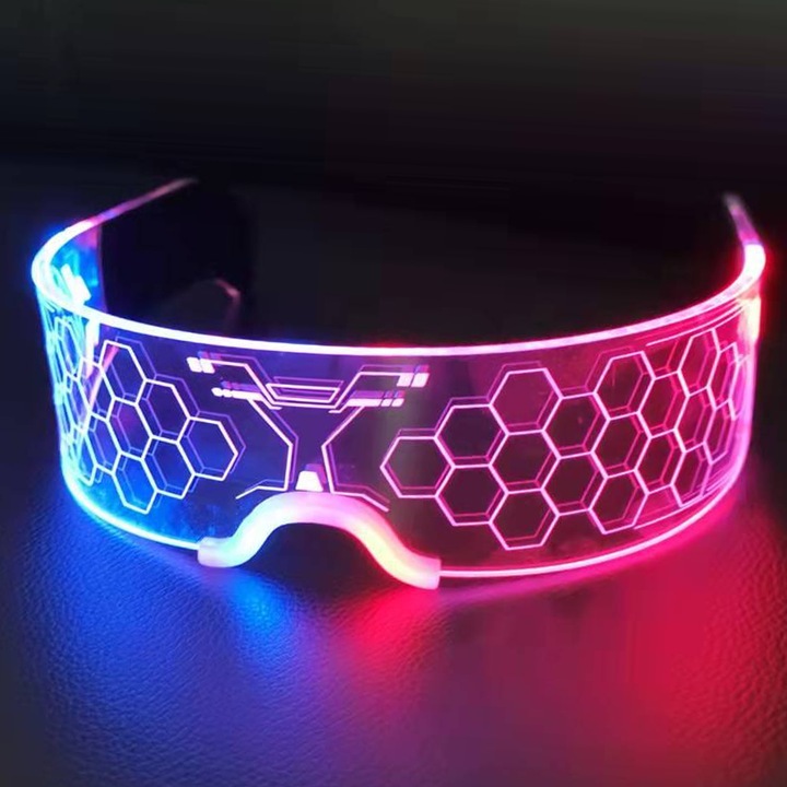 Ochelari LED multicolori pentru petrecere, set, adulti, confortabili