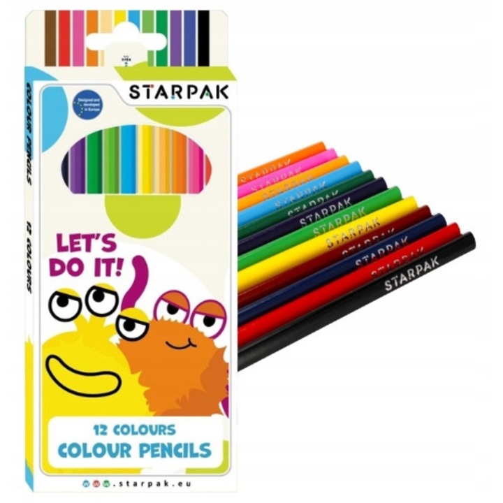 Цветни моливи Starpak 12 бр Многоцветни