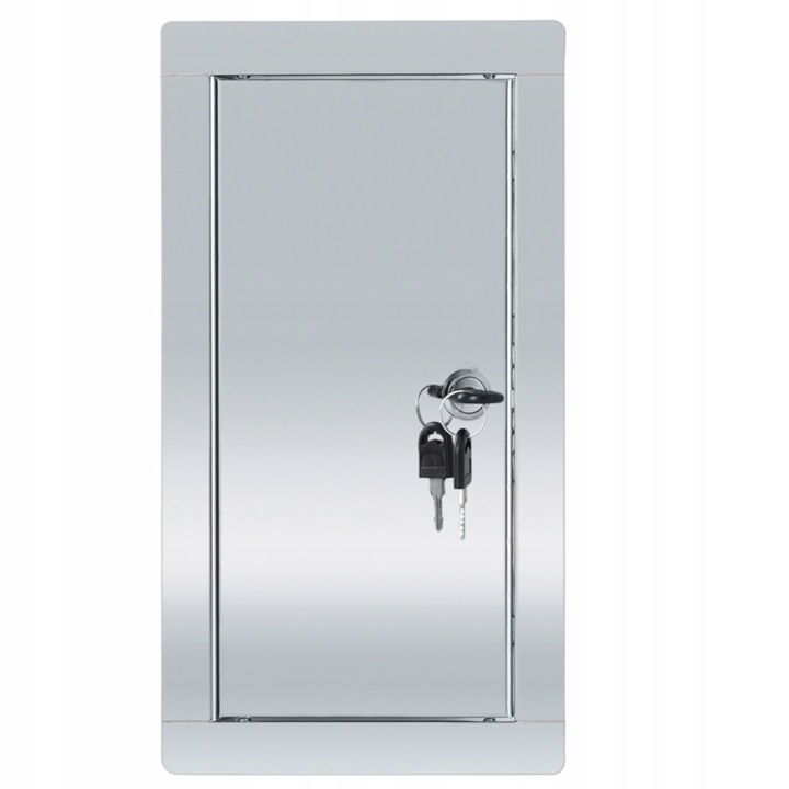 Usa inchidere sistem de ventilatie, Otel inoxidabil, 20 x 40 cm, Argintiu
