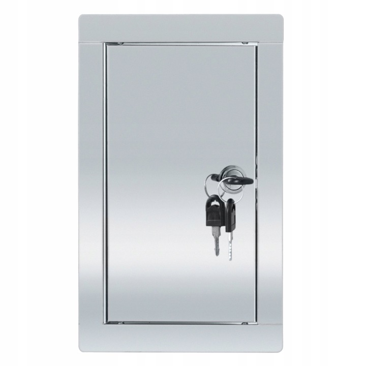 Usa inchidere sistem de ventilatie, Otel inoxidabil, 15 x 25 cm, Argintiu