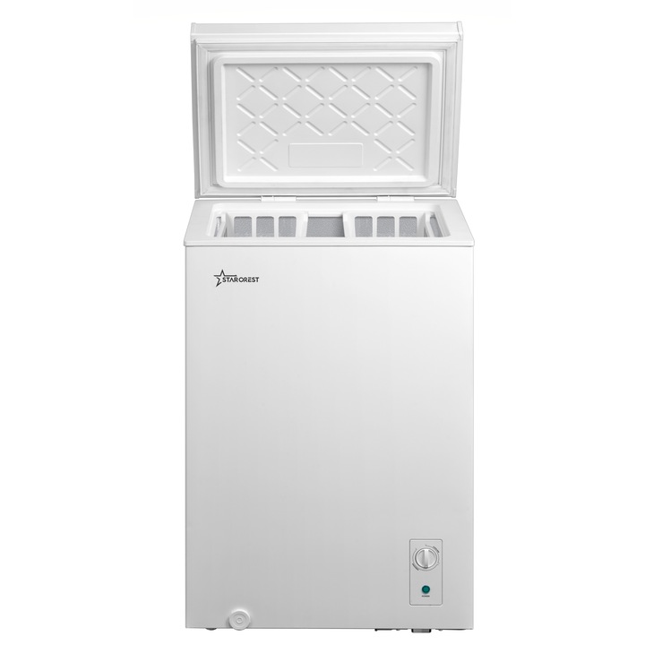 Lada frigorifica STARCREST SCF-99WHE, Clasa E, Capacitate 99L, Sistem convertibil - functie frigider, Termostat reglabil, Alb