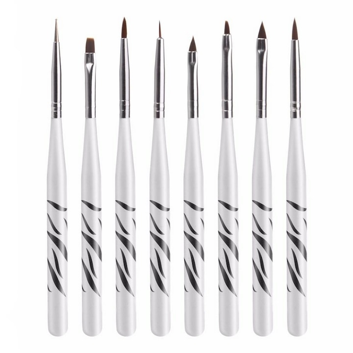 Комплект четки за маникюр, 8 броя, Rosalind