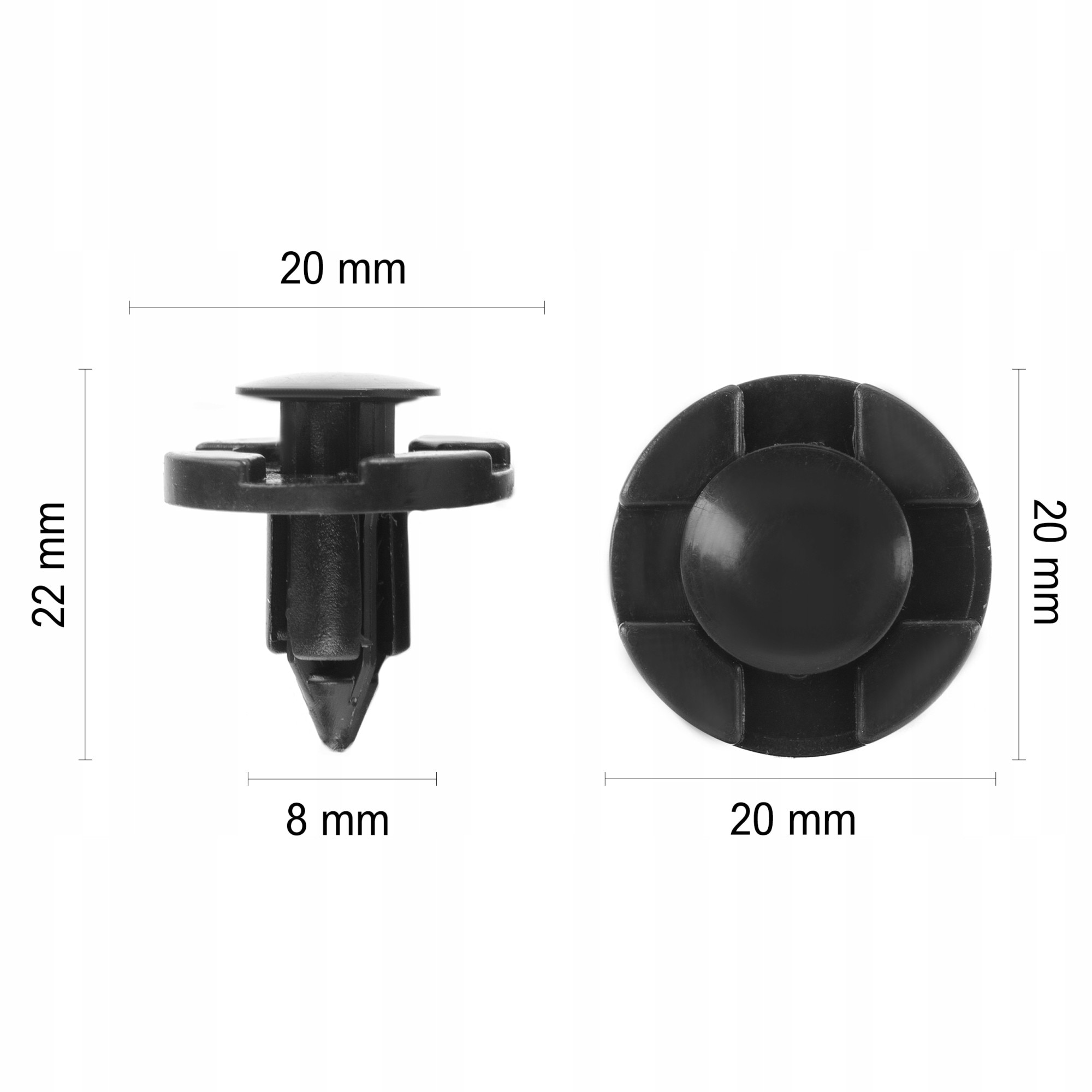Clema fixare auto, plastic, Compatibil cu Nissan Mitsubishi, 8 mm
