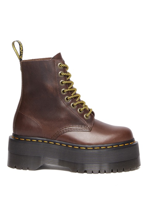 Dr. Martens, Bocanci din piele cu platforma 1460 Pascal Max, Maro cognac, 40