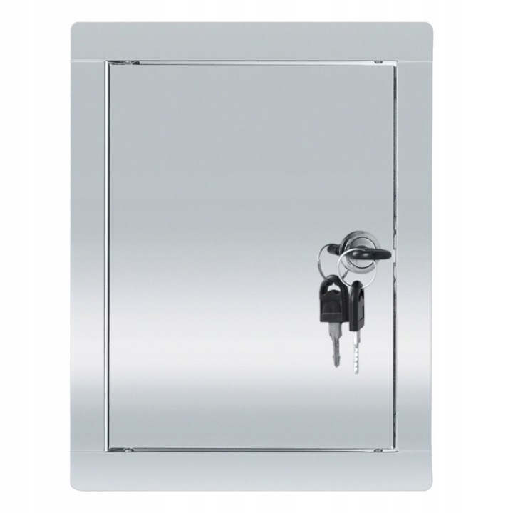 Usa inchidere sistem de ventilatie, Otel inoxidabil, 40 x 50 cm, Argintiu