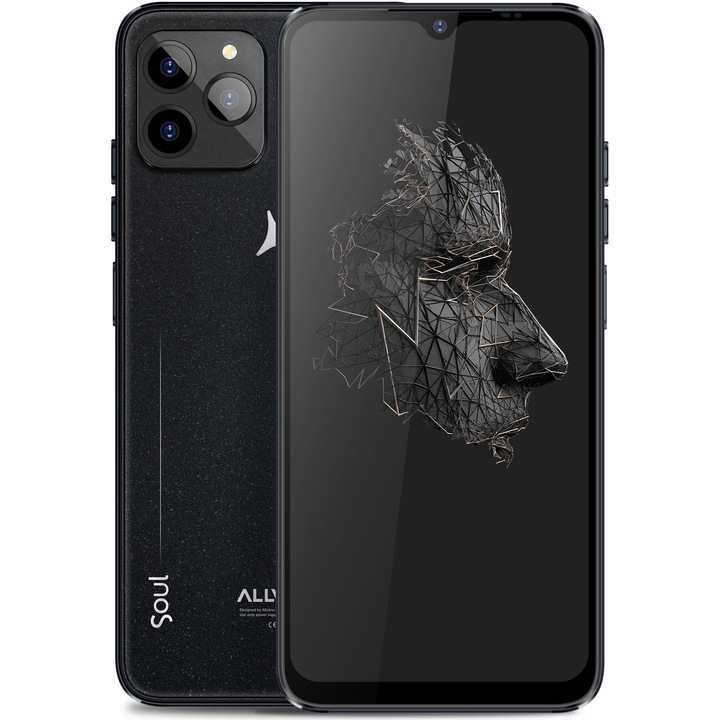 Allview Soul X10 mobiltelefon, 6 GB RAM, 128 GB, 4G, fekete