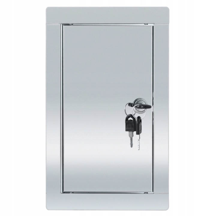 Usi De Inspectie, Material Otel Inoxidabil, Inchidere Cu Clips, Echipate Cu Balama Pe Baza De Piulita, Utilizare Usi De Inspectie Pentru Cosuri, Ventilatie, 30X50 cm, Argintiu