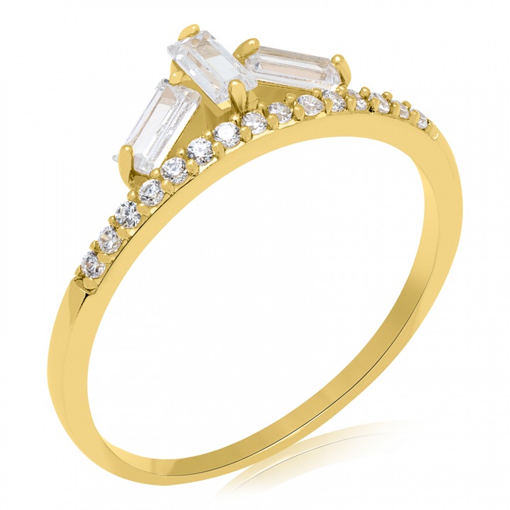 Inel aur 14k Doppio, Auriu, 54 MM