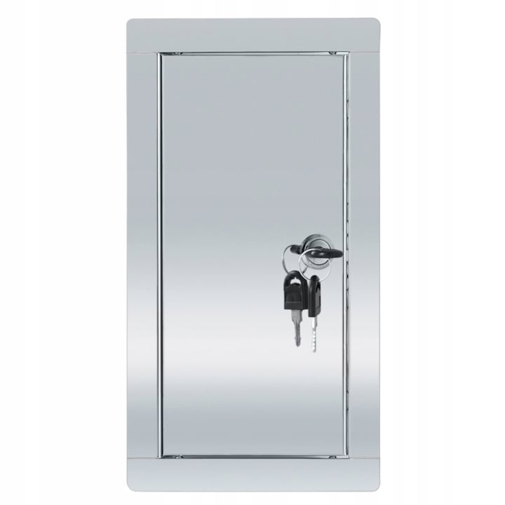 Usa inchidere sistem de ventilatie, Otel inoxidabil, 15 x 30 cm, Argintiu