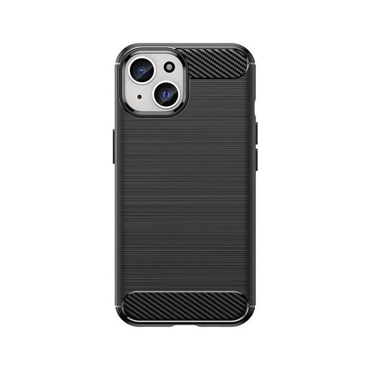Carcasa Flexible Carbon compatibila cu iPhone 15 Black