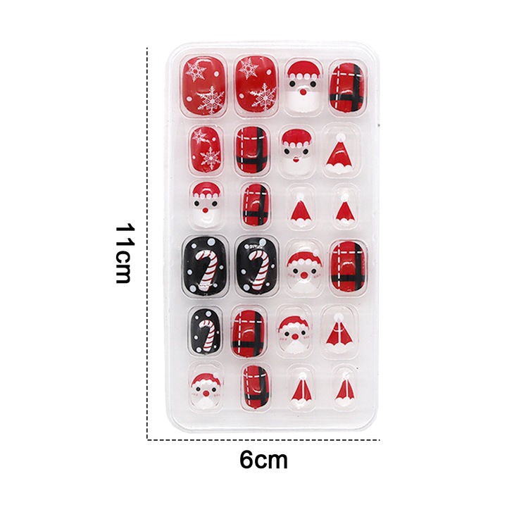 Karácsonyi körmök többszínű szett, Cozevdnt, lányoknak