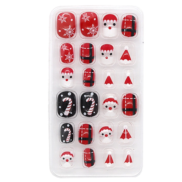 Karácsonyi körmök többszínű szett, Cozevdnt, lányoknak