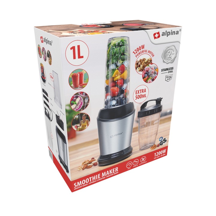 Set blender de cupa Feel Maestro MR-565, gri, 350 W, 1,5 L