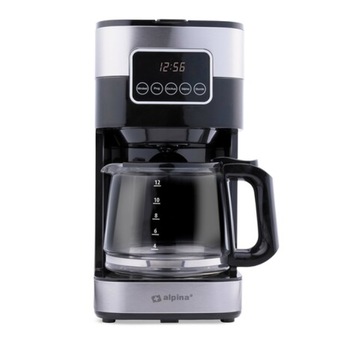 Filtru de cafea Alpina XEH25247347, 900 W, 1,5 l, Negru/Argintiu