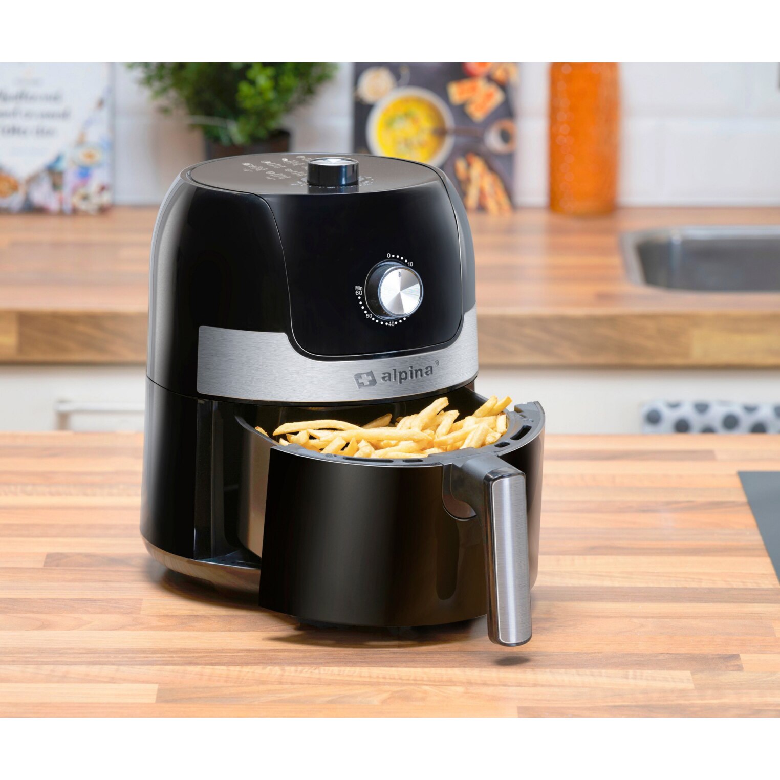 alpina Airfryer XXL - Hot Air Fryer 8L - 80 to 200°C - 1800W