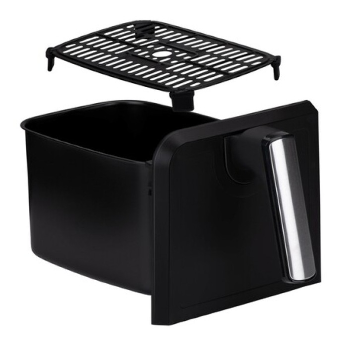 Фритюрник с горещ въздух Alpina XEH25224012 AirFryer, 1700W, 2x4l, Дигитален дисплей, Черна