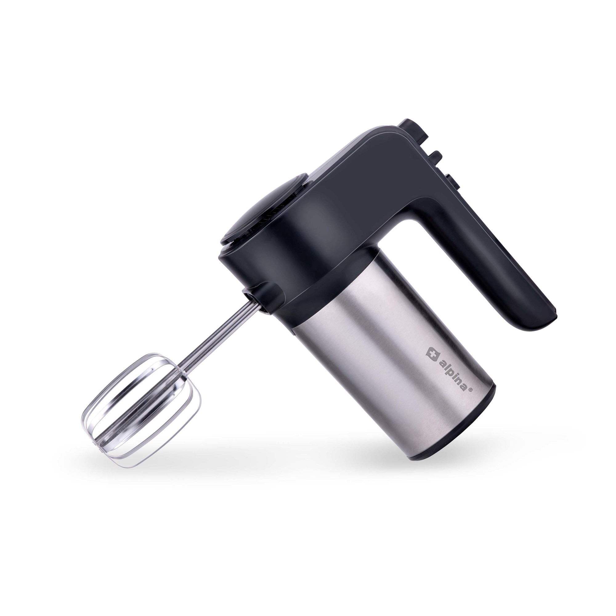 Mixer de mana Alpina XEH25247348, 400W, 6 viteze + turbo, argintiu