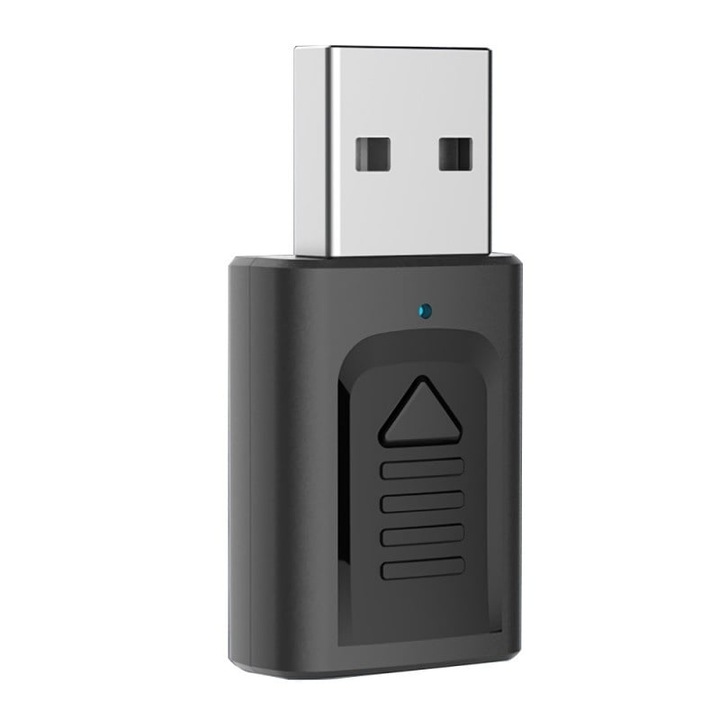 Techstar® M135 4 в 1 аудио приемник предавател, Bluetooth 5.0, USB порт, AUX 3,5 мм, съвместим с домашен телевизор или кола, черен