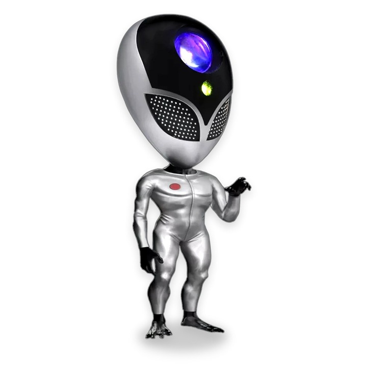 Robot Inteligent, Ideal Pentru CopiiCompact, Programare Automata, Rotire 360, Telecomanda SMART, ABS, Policarbonat Metalizat