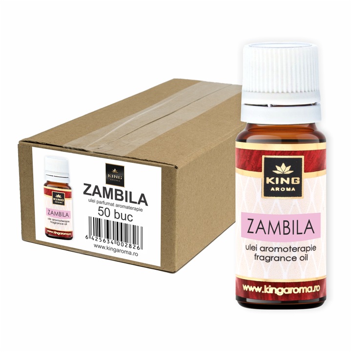 Pachet 50 uleiuri parfumate aromaterapie KING Aroma ZAMBILA, 10 ml