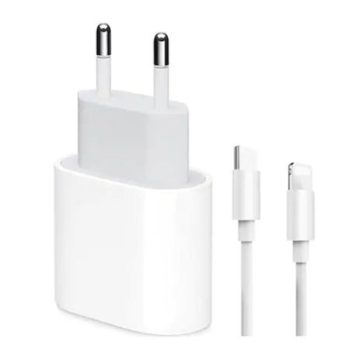 Alhena® töltőkészlet, gyorstöltő és USB-C kábel, kompatibilis az Apple-lel, USB-C 20W, kompatibilis az iPhone 14 / 14 Pro / 14 Pro Max / 13 / 13 Pro / 13 Pro Max / 12 / 12 Pro / 12 Pro készülékekkel Max, 11,12,13, fehér