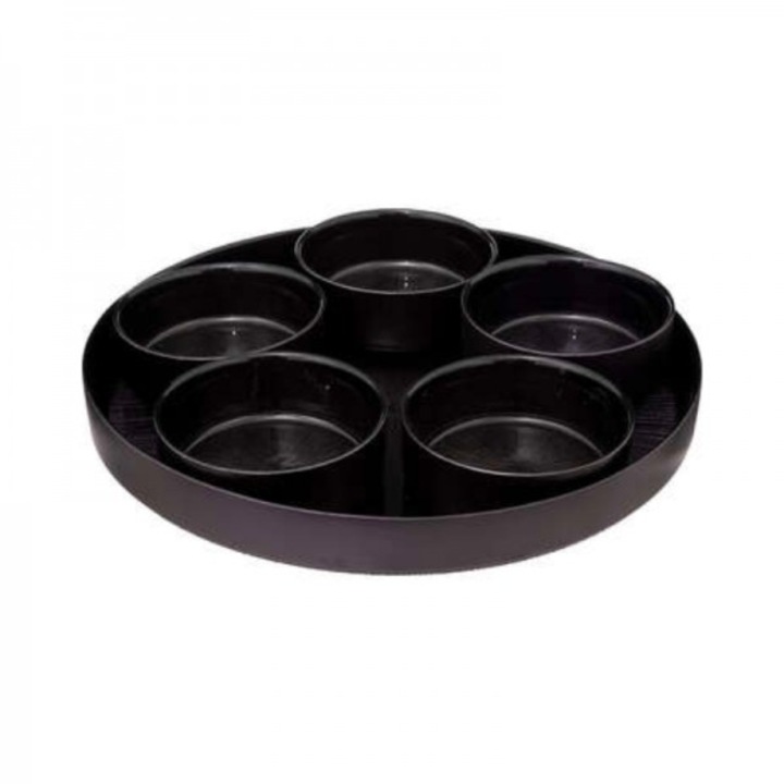 Set pentru servit aperitive si gustari, Astra Noir, 6 piese
