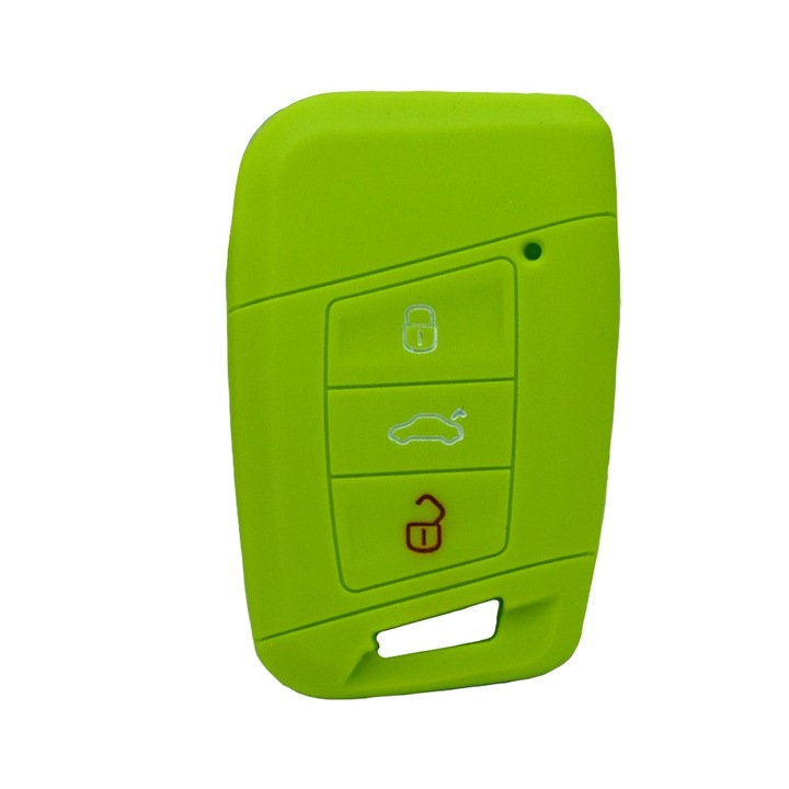 Husa cheie silicon AUTOTOB®, VW Passat Golf 7 Skoda Superb, verde