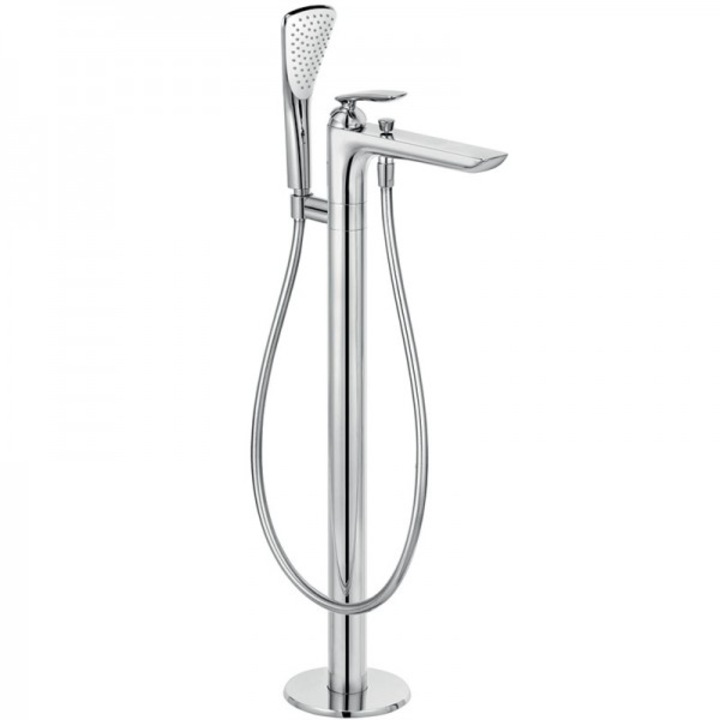 Baterie cada-dus KLUDI BALANCE, crom, monocomanda, freestanding, para cu 1 tip de jet, montare in pardoseala