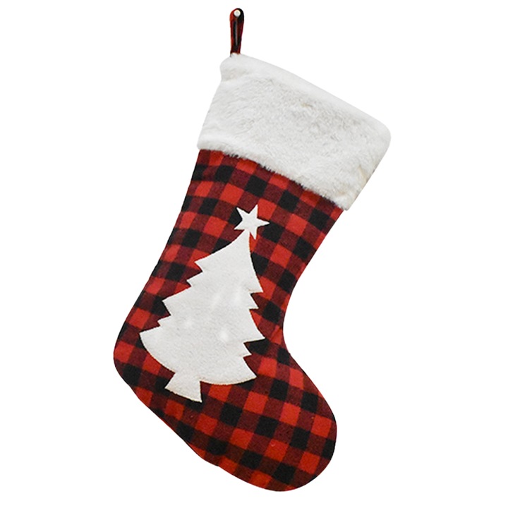 Ciorap de Craciun, decoratiuni pentru sarbatori, 1 bucata, multicolor, 30x45cm