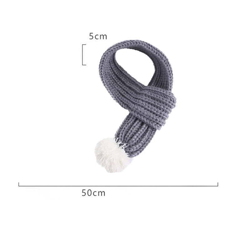 Kötött sál kutyáknak, Cozevdnt, szürke/fehér