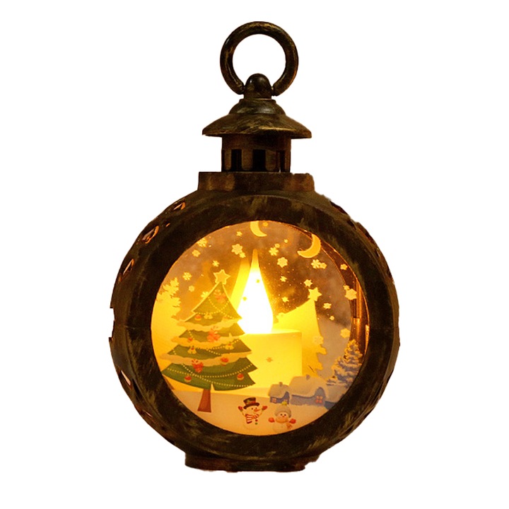 Decoratiune Craciun, Cozevdnt, PVC, LED, Bronz