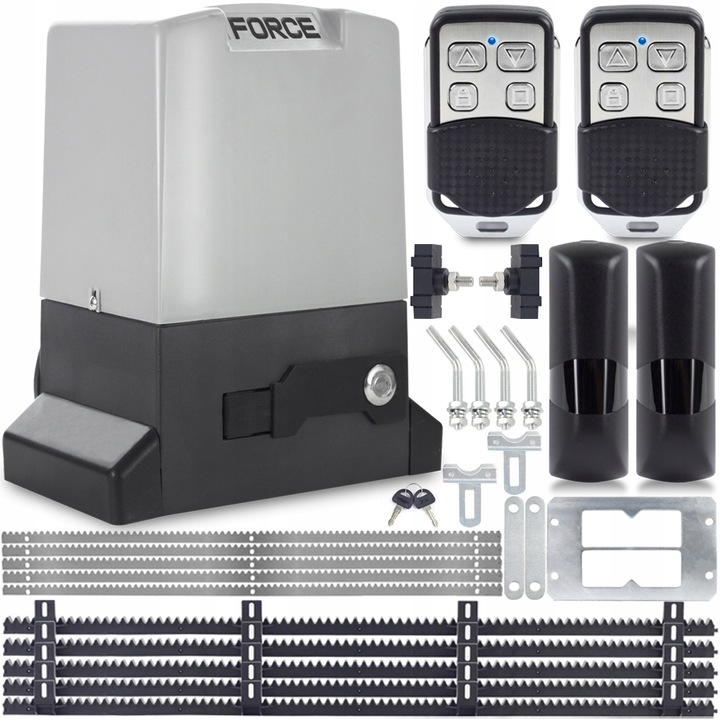Kit de automatizare pentru porti culisante, Force, Otel, 600 Kg