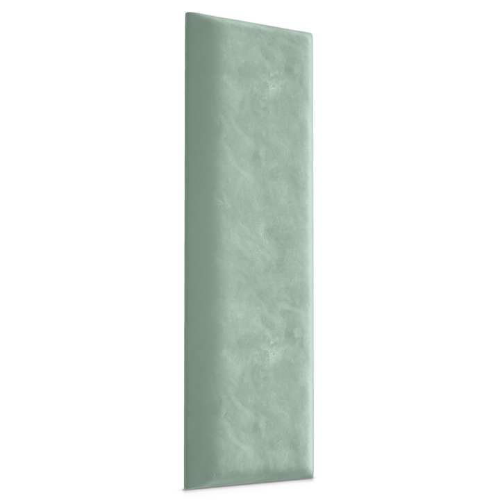 Muralo Kárpitozott 3D panel dekoratív 60 cm x 15 cm téglalap alakú, menta színű