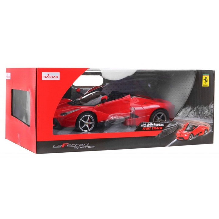 Rastart Ferrari-Távirányítós játékautó piros színben 34 cm x 15 cm x 8,5 cm