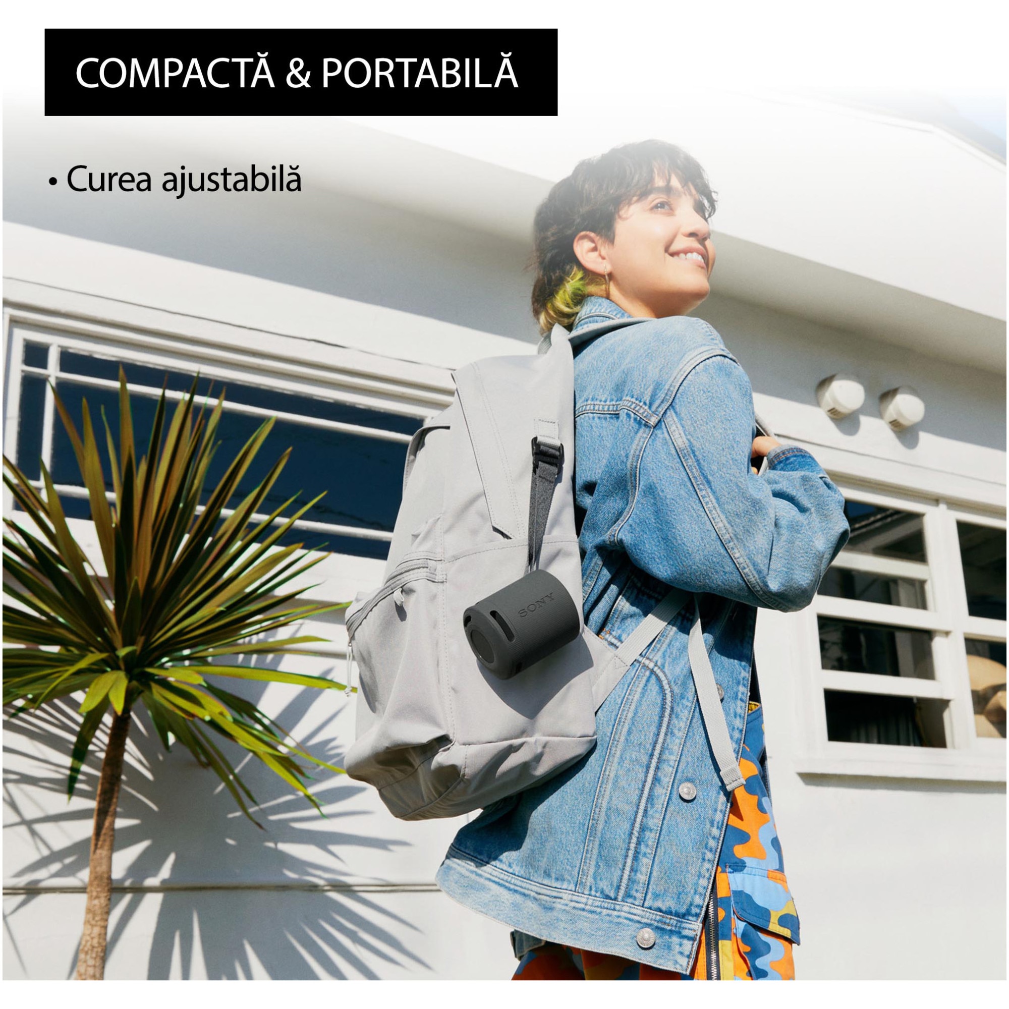 Boxa portabila wireless Sony SRS-XB100B, Bluetooth v5.3, Fast-Pair ...