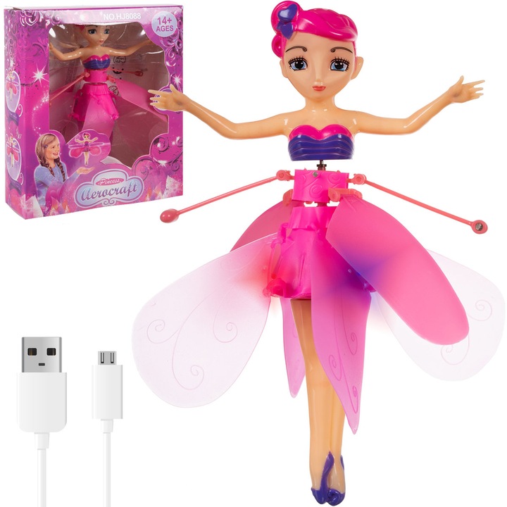 A Magical Fairy baba USB-n keresztül vezérelhető, rózsaszín